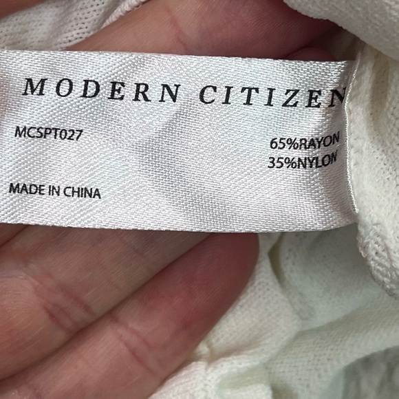 NWT Modern Citizen Jude White Wrap Knit S. Sleeve Top Sz XL Stretchy Front Tie - Picture 8 of 16